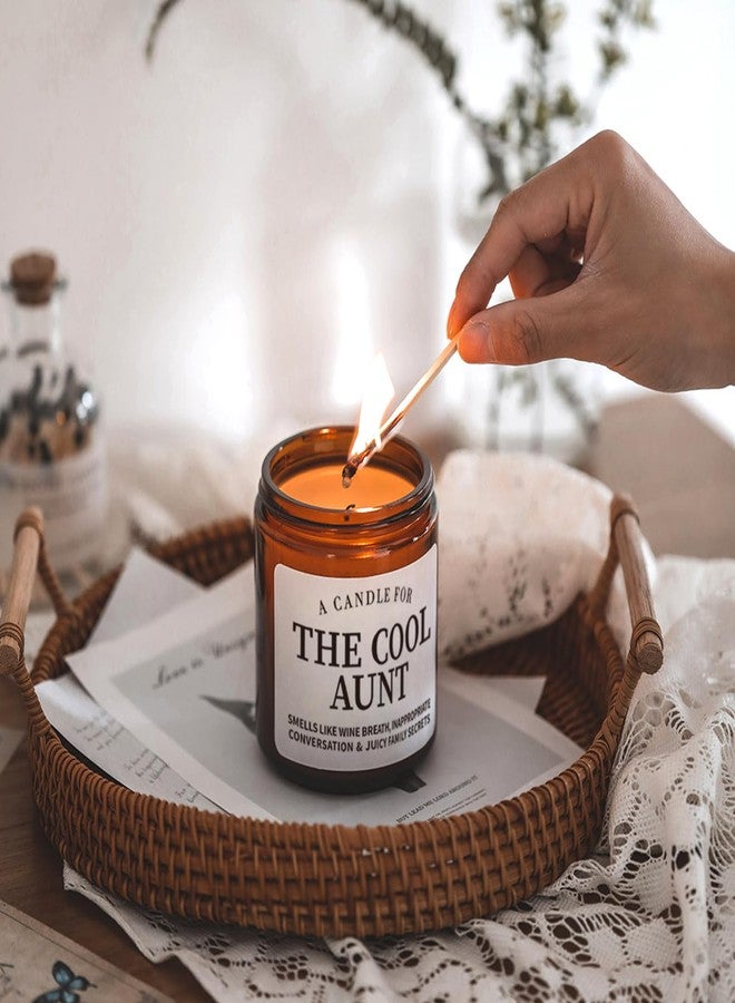 WODOHOLO Cool Aunt Candle Gifts from Niece Nephew, Birthday Candle Gift for Aunt, Cool Aunt Scented Candle, Natural Soy Wax, 7oz Cool Aunt Birthday Gifts from Niece Nephew Funny Idea Gift for Aunts - Image 2